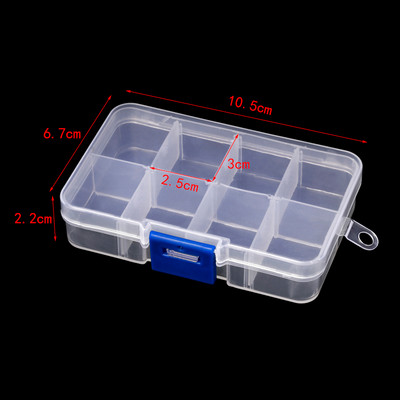 Fenrry 1Pc Caurspīdīgu komponentu sloti Regulējams iepakojumsRīks Praktiska plastmasas konteinera kaste Instrumenta futrālis Skrūvju šūšanas kaste