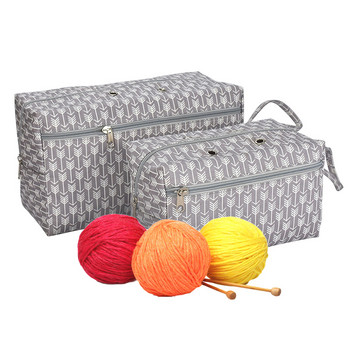 Домакинска чанта за плетене Чанта за съхранение на прежда Преносим калъф за съхранение на кука за плетене на една кука Игли за плетене Шевни аксесоари