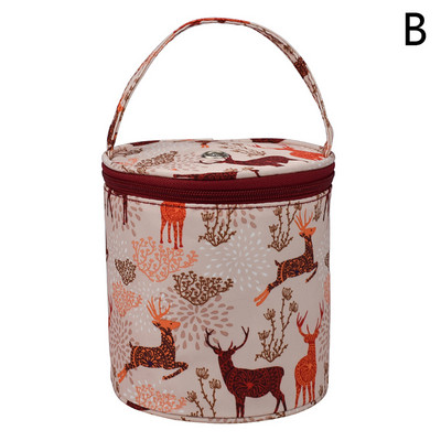 Mājsaimniecības adīšanas maiss Dzijas uzglabāšanas soma Pārnēsājams glabāšanas futrālis tamborēšanas āķim Adāmadatas Šūšanas piederumi