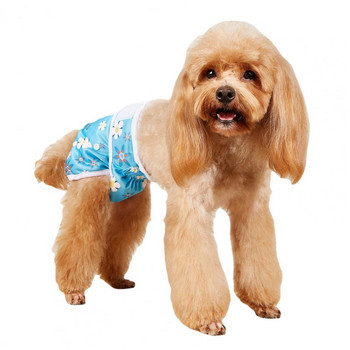 Pet Εμμηνορροϊκό Παντελόνι Πρόληψη Λοίμωξης Λουλούδι Εκτύπωση Σκύλων Εμμηνορροϊκή πάνα υγιεινής