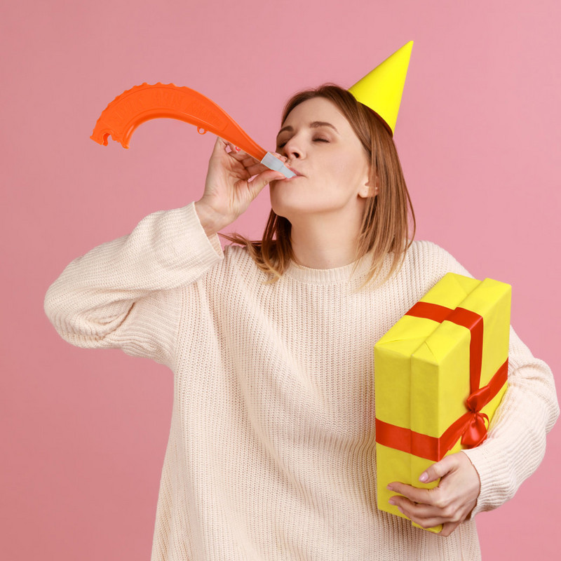 4 db ívelt kürt gyerek trombita játék foci rajongói parti zajkeltő mini labda gyerekeknek légkürtök ajándékok meccsek szurkolni