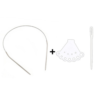 1 komplekts 1,6–4,8 mm nerūsējošā tērauda apļveida adāmadatas Tamboradatas Adatu rokdarbu rīki adīšanas āķu komplektam Aušana DIY