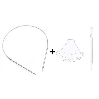 1 komplekts 1,6–4,8 mm nerūsējošā tērauda apļveida adāmadatas Tamboradatas Adatu rokdarbu rīki adīšanas āķu komplektam Aušana DIY