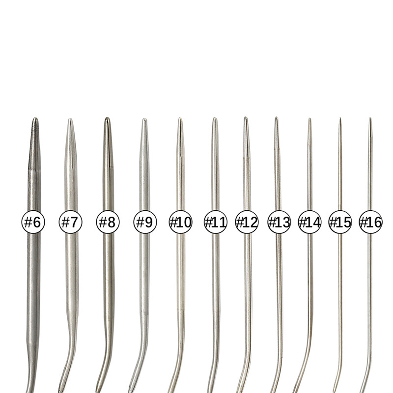1 komplekts 1,6–4,8 mm nerūsējošā tērauda apļveida adāmadatas Tamboradatas Adatu rokdarbu rīki adīšanas āķu komplektam Aušana DIY