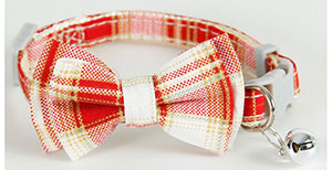 Kaķa kaklasiksnas rūtains tauriņš, regulējamas, atdalāmas kaķēnu kaklasiksnas ar zvaniņu, maza suņa ātri noņemamu kaklarotu mājdzīvnieku aksesuāri