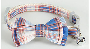 Kaķa kaklasiksnas rūtains tauriņš, regulējamas, atdalāmas kaķēnu kaklasiksnas ar zvaniņu, maza suņa ātri noņemamu kaklarotu mājdzīvnieku aksesuāri
