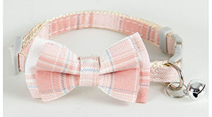 Kaķa kaklasiksnas rūtains tauriņš, regulējamas, atdalāmas kaķēnu kaklasiksnas ar zvaniņu, maza suņa ātri noņemamu kaklarotu mājdzīvnieku aksesuāri