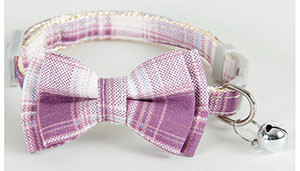 Kaķa kaklasiksnas rūtains tauriņš, regulējamas, atdalāmas kaķēnu kaklasiksnas ar zvaniņu, maza suņa ātri noņemamu kaklarotu mājdzīvnieku aksesuāri