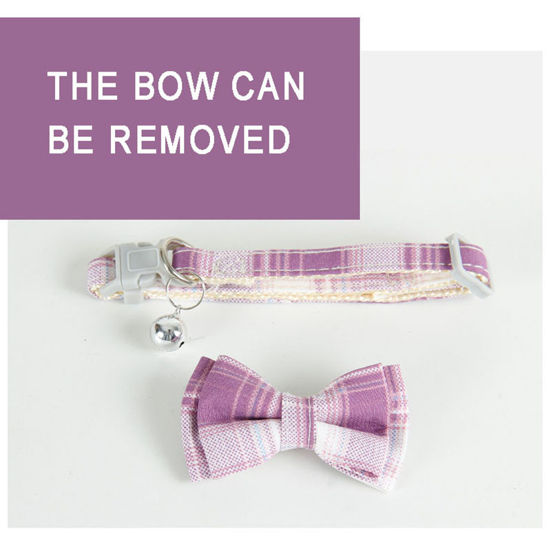 Kaķa kaklasiksnas rūtains tauriņš, regulējamas, atdalāmas kaķēnu kaklasiksnas ar zvaniņu, maza suņa ātri noņemamu kaklarotu mājdzīvnieku aksesuāri