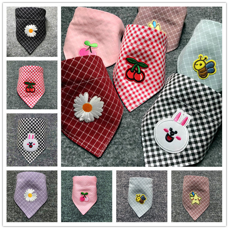 Kisállat nyakkendő Sál Kutya Nyáltörölköző Klasszikus Piros Fekete Kockás Kisállat Kutya Bandana Macska Kölyök Kendő Kisállatápolási Kiegészítők