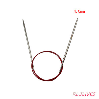 100 cm 2,25-10 mm nerūsējošā tērauda apļveida adatas, metāla apļveida adatas, apaļas adāmadatas, aušanas, tamboradatu komplekts