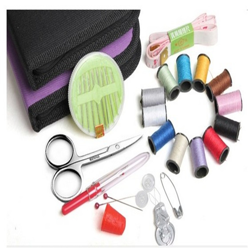 12 adatu pārnēsājams mini ceļojumu mājsaimniecības šūšanas kastes komplekts šūšanas komplekts Daudzfunkciju uzglabāšanas somas Dažādi piederumi Organizators Mājas rīki Jauns