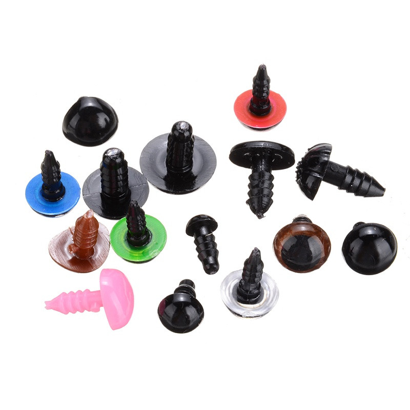 560 vnt Eyeball Doll Accessories Juodos plastikinės pliušinės apsauginės akys Amigurumi Žaislams 6mm 8mm 10mm 12mm Pasidaryk pats Juokingi Žaislų Akys Gyvūnai