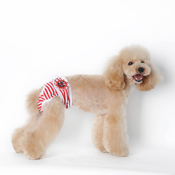 S-XL Пелена за кучета Физиологични панталони Санитарни перящи се женски гащички за кучета Бельо Къси памучни шорти за домашни любимци Letter Panty за кучета