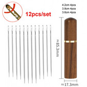 12/30 gab. Aklās adatas Vecāka gadagājuma cilvēkiem Adatas puses caurums Mājsaimniecības nerūsējošā tērauda šūšanas adatas Vītņu ievilkšana Apģērbu šūšanas piederumi