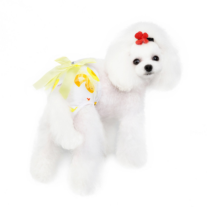 Šunų drabužiai šuniukų kelnės Mažiems šunims sauskelnės plaunamos šunų tualeto dresūros pagalvėlės apatiniai mažiems šuniukams Drugelio juostelės