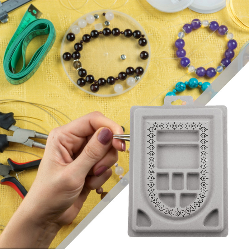 Flocked Bead Board DIY Flocked Finding Tray Rokdarbi Aksesuāri juvelierizstrādājumu izgatavošanai DIY Rokassprādzes Kaklarotas Aksesuāri
