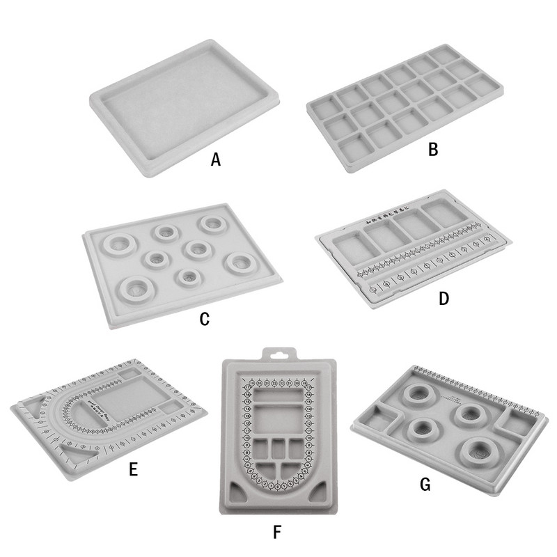 Flocked Bead Board DIY Flocked Finding Tray Rokdarbi Aksesuāri juvelierizstrādājumu izgatavošanai DIY Rokassprādzes Kaklarotas Aksesuāri