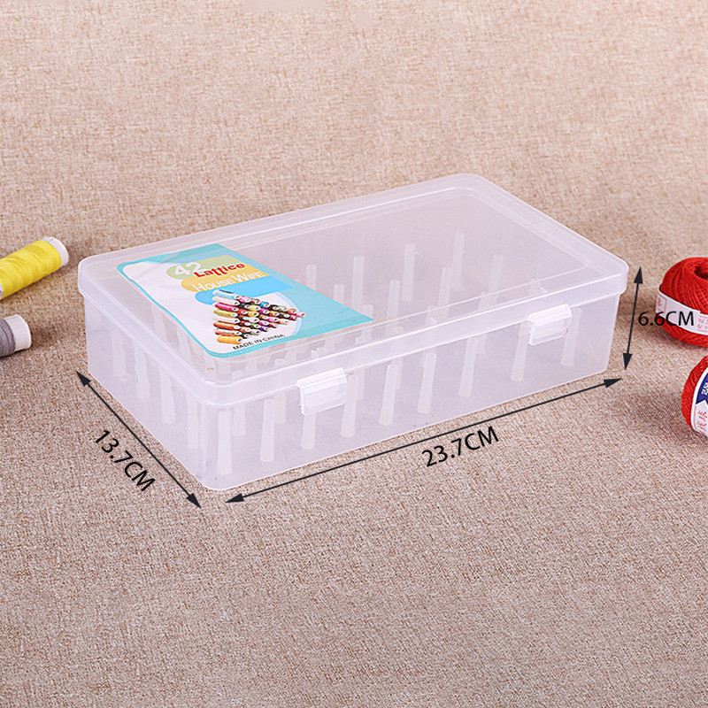 42 Spoles diegu organizētājs Putekļu necaurlaidīgs adatas un diegu organizētājs adatu futrālis un diegu komplekti mājsaimniecības stiepļu kastes šūšanas organizētāji