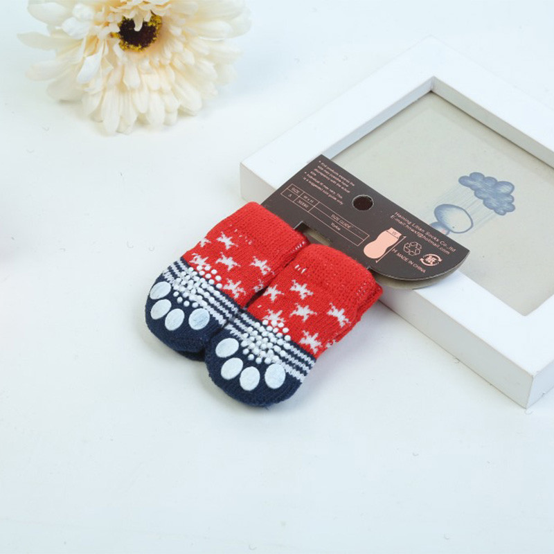 Šiltos naminių gyvūnėlių kojinės Mielos šuniuko kojinės spalvingos naminių gyvūnėlių mezgimo kojinės Kvėpuojančios šunų neslystančios kojinės naminių gyvūnėlių reikmenys 2022 m. Nauja aukštos kokybės