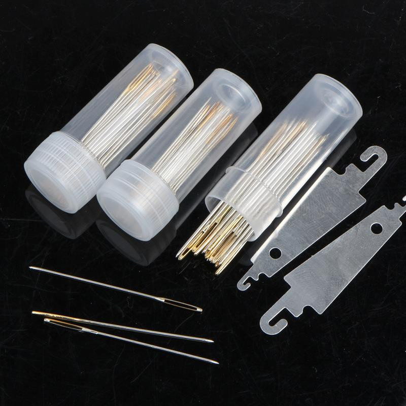 30 gab. Krustdūriena adatas Zelta astes adata Neasa izšūšanas adata Krustdūriena rokdarbu rīki