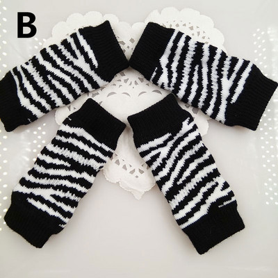 4Pcs Pet Anti-dirty Leggings Knee Dog Booties Socks Teddy Leg Sock Зимен топъл протектор за крака Dogs Cat Knitting Socks Cover Sleev