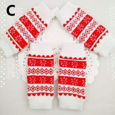 4Pcs Pet Anti-dirty Leggings Knee Dog Booties Socks Teddy Leg Sock Зимен топъл протектор за крака Dogs Cat Knitting Socks Cover Sleev