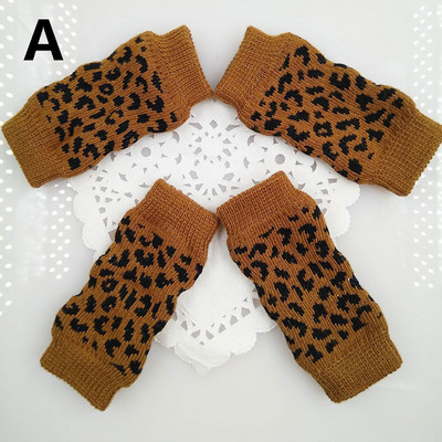 4Pcs Pet Anti-dirty Leggings Knee Dog Booties Socks Teddy Leg Sock Зимен топъл протектор за крака Dogs Cat Knitting Socks Cover Sleev