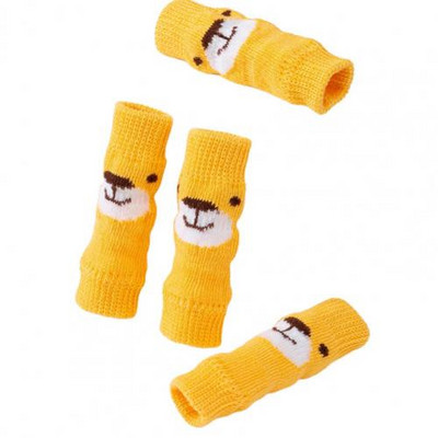 Ādai draudzīgi kucēnu ziemas ķepu aizsargapavi Nodilumizturīgi kucēnu zeķes Adīšana 4 gab Kaķēnu zeķes ziemas siltas zeķes