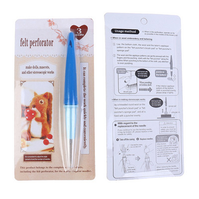 Izklaidējošie adatu pildspalvu dūrienu rīki 3 adatu vilnas filca adatām. Māksla, roku darbs, daudzveidīga šūšana, vilnas filca dūriens Le vairāku adatu rīks