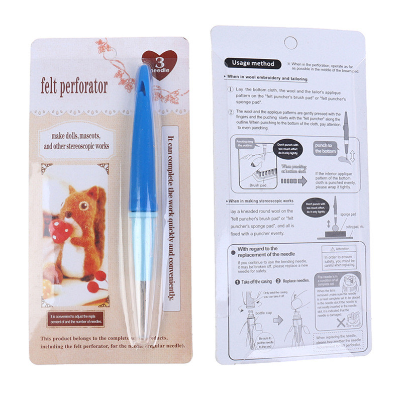 Izklaidējošie adatu pildspalvu dūrienu rīki 3 adatu vilnas filca adatām. Māksla, roku darbs, daudzveidīga šūšana, vilnas filca dūriens Le vairāku adatu rīks