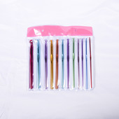 6/12 gab Krāsainas tamboradatas Āķi Alumīnija oksīda adīšanas āķi 2-8mm dzijas šūšanas piederumi Instrumenti DIY adāmadatas piederumi