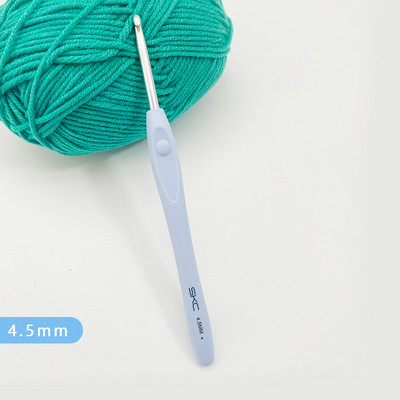 Horgolótűk 1,5-6,0 mm-es alumínium horgolótűk kék puha gumi markolattal, párnázott fogantyúkkal Kötés pulóver varrás kiegészítők