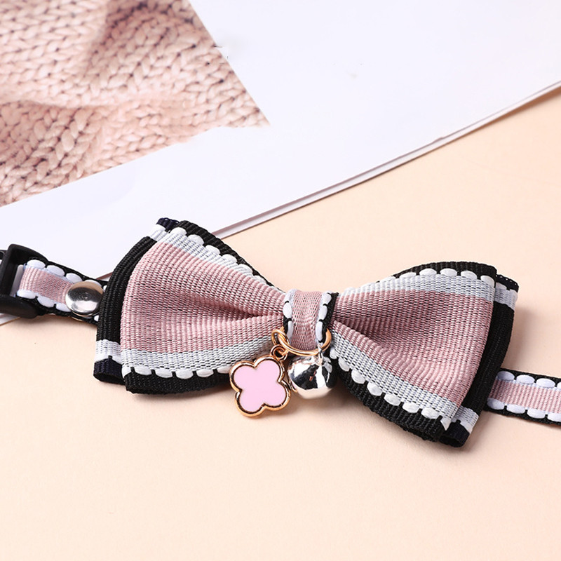 Mājdzīvnieku kaklasiksnas Jauki multfilmu loki plīša kaklasiksnas kaķu kaklasiksnas ar zvaniņiem un metāla piekariņiem kaķiem un kucēniem Kaķēnu aksesuāri