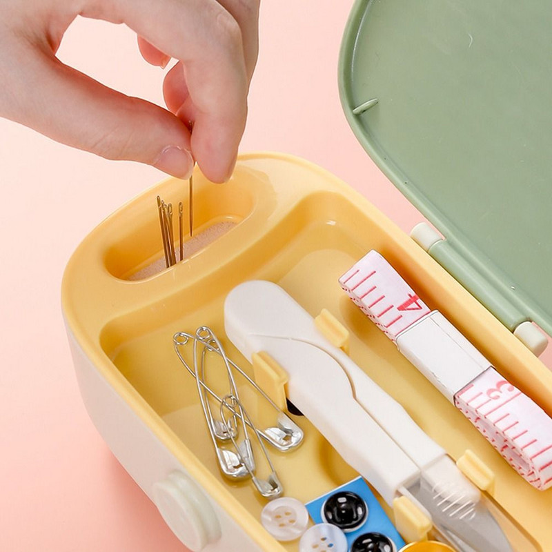 Adatu šūšanas kastīte Šūšanas instrumentu kaste Šūšanas adatu krelles Kastes uzglabāšanas organizators Diegu uzglabāšanas kastīte Noņemami sadalītāji