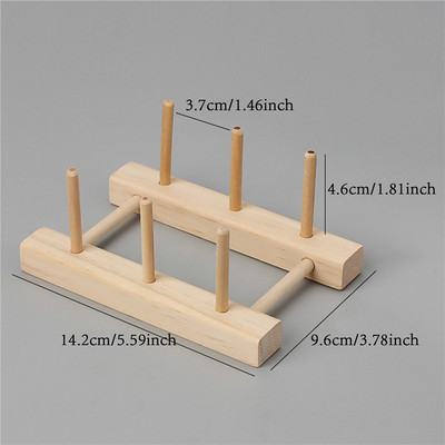 2/6/14 Orsók Összehajtható fából készült cérnatartó varrás hímzés cérnatartó rendszerező falra akasztó kúpok állvány polc kézimunka