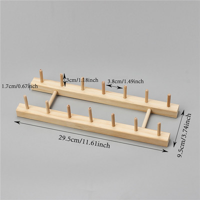 2/6/14 Orsók Összehajtható fából készült cérnatartó varrás hímzés cérnatartó rendszerező falra akasztó kúpok állvány polc kézimunka