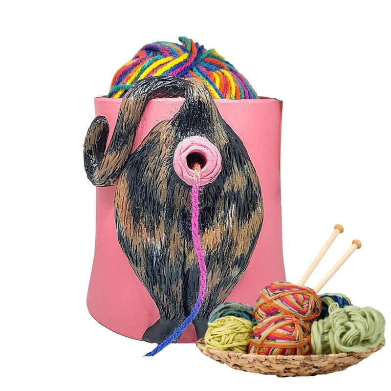 Adīšanas dzijas turētājs Bļodas Adīt tamborētas vilnas organizators Uzglabāšanas bļoda Roku darbs Adīšanas mājas šūšanas piederumi