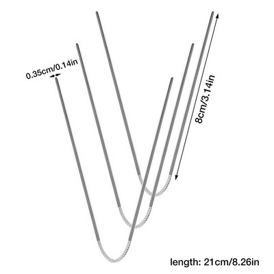 3gab Apļveida adāmadatas nerūsējošā tērauda aušanas adatas Šalle Džemperis Dzija šūšanas rokdarbu rīki Daudzizmēri