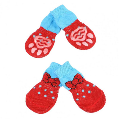 Durable Socks Dog Accessories Durable Cotton Warm Skin-friendly Pet Supplies  Cat Paw Socks Non-Slip