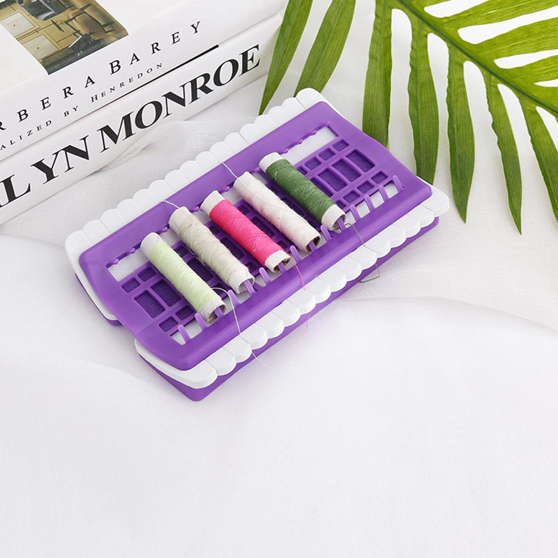 Varrótű tartó Hímzőselyem cérnarendező 30 pozíció keresztöltés sorvonal szerszámkészlet Barkács varróeszközök Hordozható