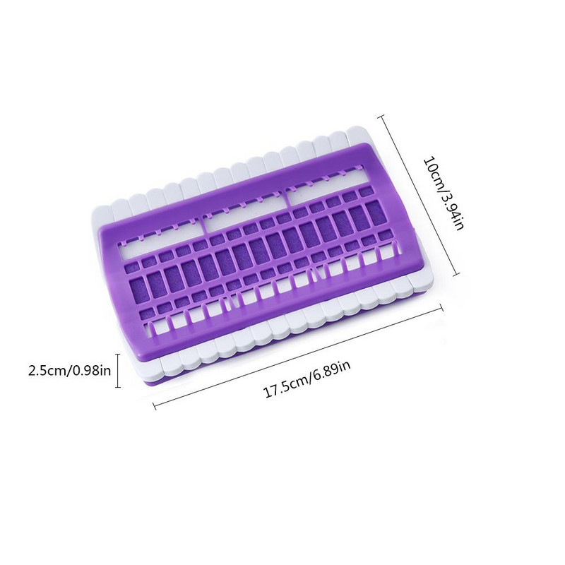 Varrótű tartó Hímzőselyem cérnarendező 30 pozíció keresztöltés sorvonal szerszámkészlet Barkács varróeszközök Hordozható