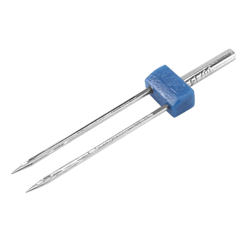 12 dab. dvīņu adatas, dubultās dvīņu adatas ar plastmasas kastīti mājsaimniecības šujmašīnai, 3 izmēri, jaukti 2.0/ 90, 3.0/ 90, 4.0/