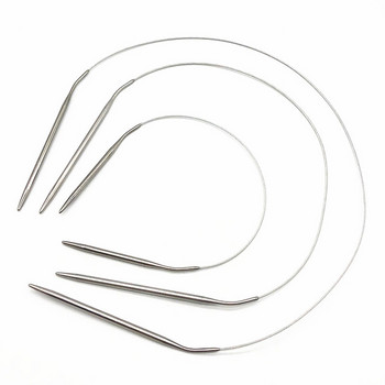 Σωλήνας από ανοξείδωτο ατσάλι κυκλικές βελόνες πλεξίματος 43/60/80/120 εκ. Βελόνα πλεξίματος με βελονάκι DIY Weave Sewing Needle Craft Craft Sewing Needle