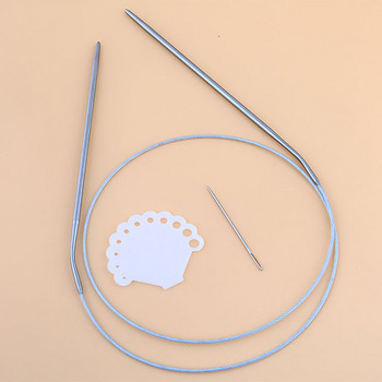 Σωλήνας από ανοξείδωτο ατσάλι κυκλικές βελόνες πλεξίματος 43/60/80/120 εκ. Βελόνα πλεξίματος με βελονάκι DIY Weave Sewing Needle Craft Craft Sewing Needle