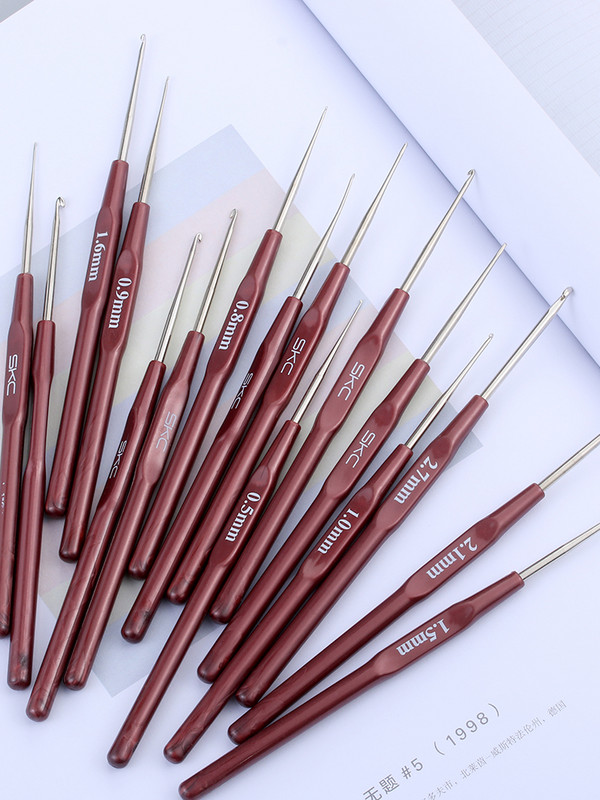 2GAB tamboradatas maisījums 0,5–2,5 mm maza izmēra dzija, pinums, adīšanas izšūšanas adatas mežģīņu šūšanas rīkiem 16 izmēru āķis