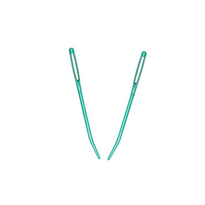 2gab Alumīnija saliekts uzgalis Gobelēns Dzīšana Adīšanas Adatas Rokdarbi Amatniecība Šūšanas piederumi Lielo acu džemperi Stitch Saliektas adatas