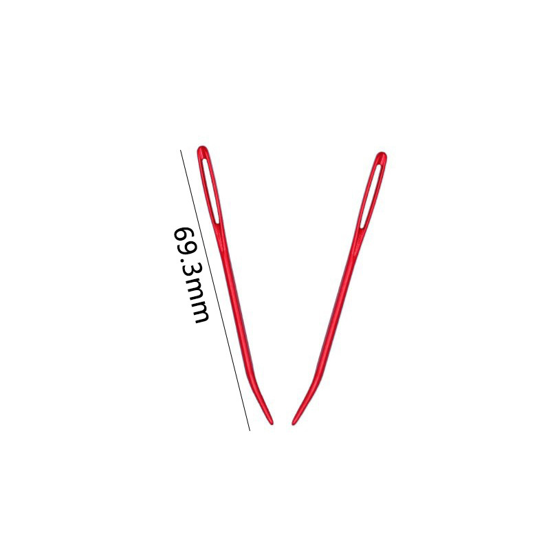 2gab Alumīnija saliekts uzgalis Gobelēns Dzīšana Adīšanas Adatas Rokdarbi Amatniecība Šūšanas piederumi Lielo acu džemperi Stitch Saliektas adatas