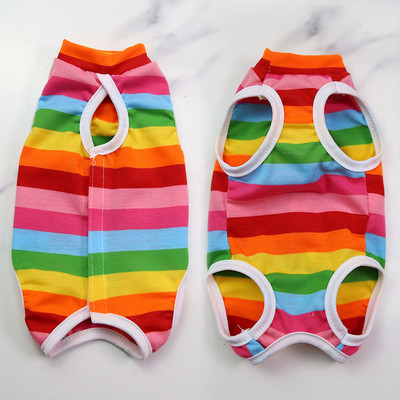 Macska nyalódásgátló sterilizáló ruhák kisállat sebészeti öltöny kis kutyának, macska elválasztásához, légáteresztő kölyökkutya karcolásgátló testpántos mellény