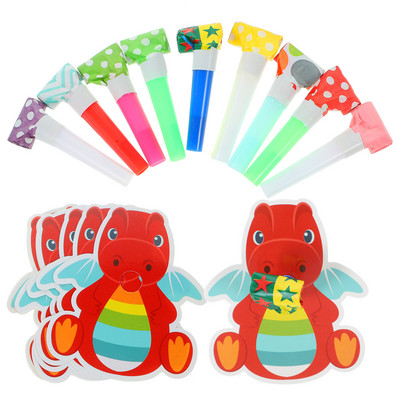 20 db Noisemakers Party Születésnapi Fújók Kürtök Zene Léggömbök Fújó Műanyag fúvók